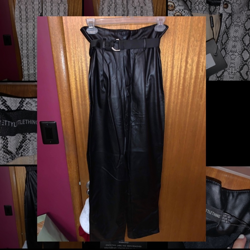 Black Faux Leather Pants BRAND NEW!! Size 8